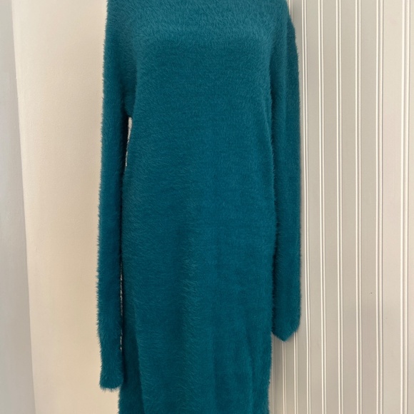 Teal Soft Knit XL Fall Dress - Picture 2 of 4